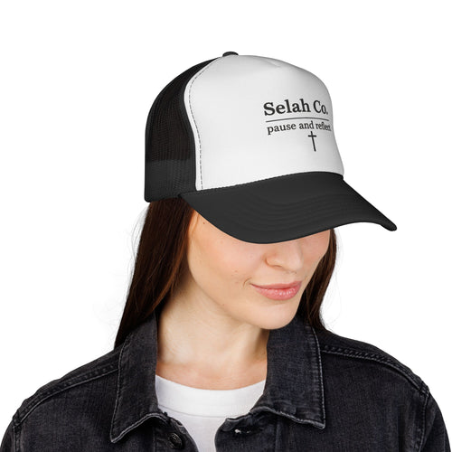 pause and reflect Selah Co. Trucker Hat